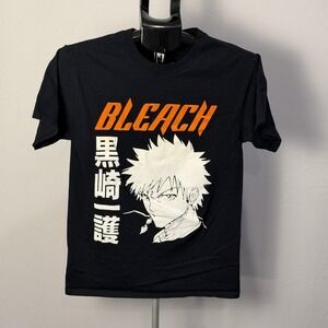 Bleach Ichigo Kurosaki Shirt Mens Small Black Anime Graphic Tee Fruit Of Loom